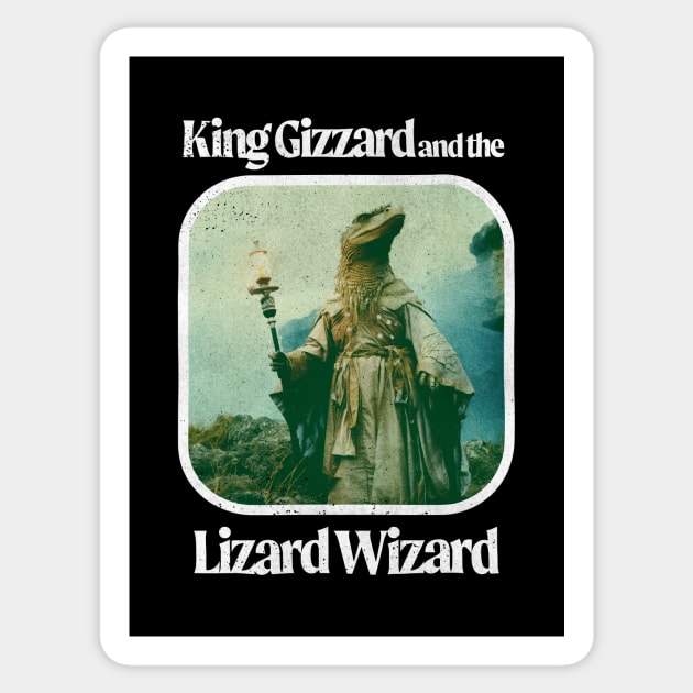 Lizard Wizard Shirt Sticker by galenfrazer